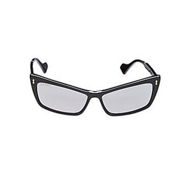 Gucci 58MM Rectangle Cat Eye Sunglasses Black - Picture 1 of 11
